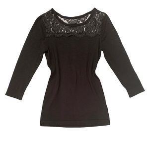 Lace 3/4 Sleeve Sweater